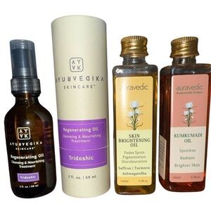 Lot of 3-Skincare Regenerating Oil -Kumkumadi Oil-Saffron- Ayurvegika Skincare
